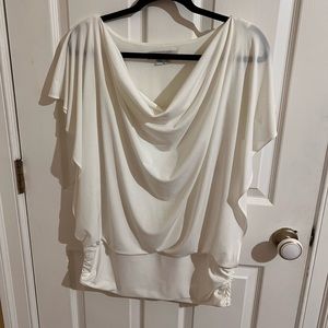 Top, Size L. White. Kelly & Diane. Dressy